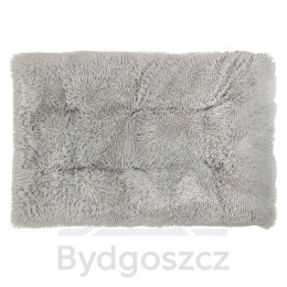 Legowisko dla psa kota pluszowe posłanie włochata poduszka poducha shaggy 115cm szary