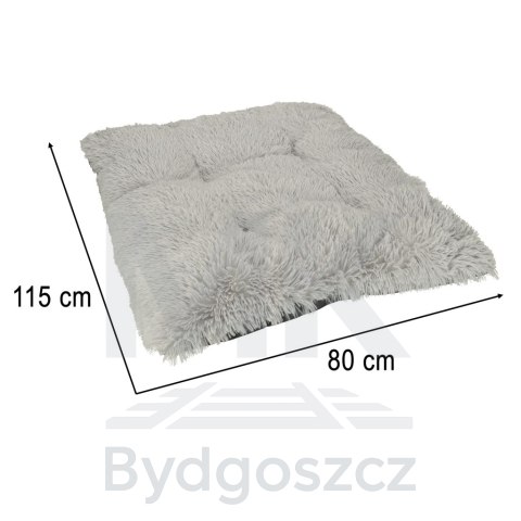 Legowisko dla psa kota pluszowe posłanie włochata poduszka poducha shaggy 115cm szary Legowisko dla psa kota pluszowe posłanie włochata poduszka poducha shaggy 115cm szary