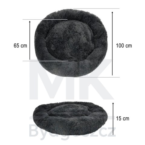 Legowisko dla psa kota posłanie kojec 100cm ciemny szary