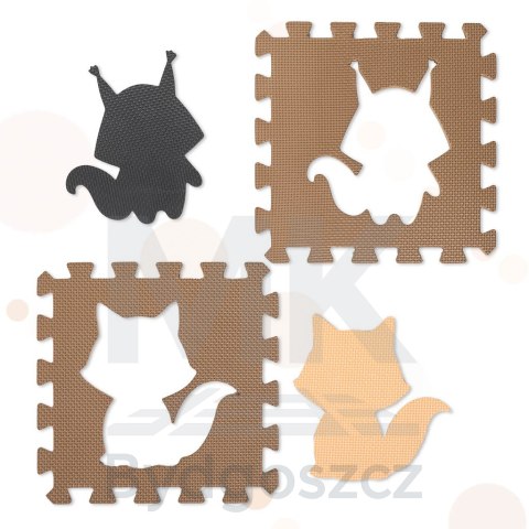 Mata edukacyjna piankowa puzzle beż 30 x 30 cm 9 elementów folia Mata edukacyjna piankowa puzzle beż 30 x 30 cm 9 elementów folia