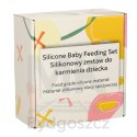 Naczynia silikonowe dla dzieci sowa zestaw 8 elementów beżowe
