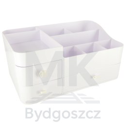 Organizer na kosmetyki szkatułka pojemnik kuferek na biżuterię z szufladami duży XXL