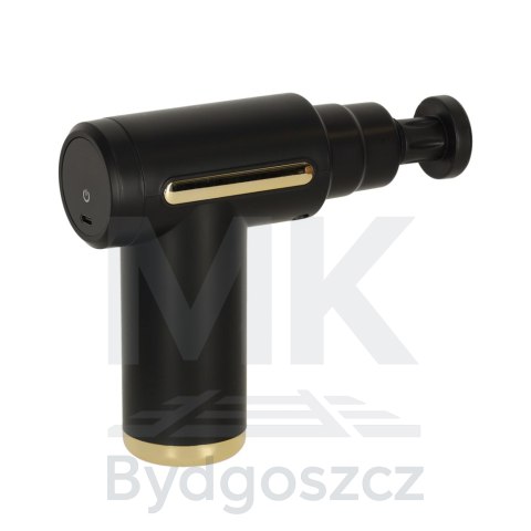Pistolet do masażu masażer do pleców ciała LED 4w1 czarny Pistolet do masażu masażer do pleców ciała LED 4w1 czarny
