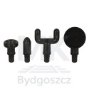 Pistolet do masażu masażer do pleców ciała LED 4w1 czarny