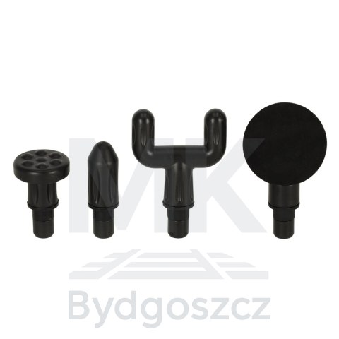 Pistolet do masażu masażer do pleców ciała LED 4w1 czarny Pistolet do masażu masażer do pleców ciała LED 4w1 czarny