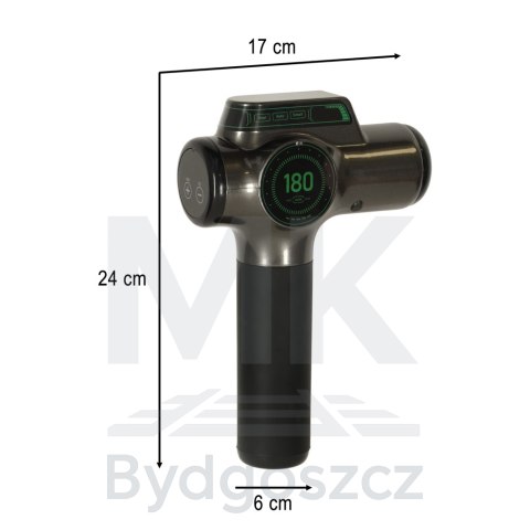 Pistolet do masażu masażer do pleców ciała wyświetlacz LED 8w1 Pistolet do masażu masażer do pleców ciała wyświetlacz LED 8w1