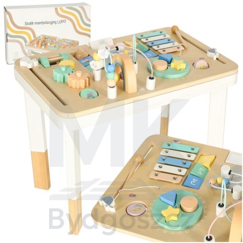 Stolik manipulacyjny LULILO montessori miętowy Stolik manipulacyjny LULILO montessori miętowy