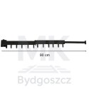 Suszarka na pranie wieszak ścienny naścienny składany teleskopowy czarny 12 haczyków 90cm