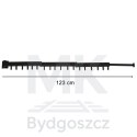 Suszarka na pranie wieszak ścienny naścienny składany teleskopowy czarny 18 haczyków 123cm