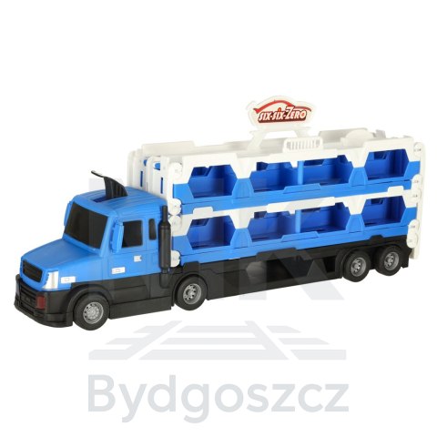 TIR Laweta samochód transporter pojazd składany XXL 10 aut niebieski TIR Laweta samochód transporter pojazd składany XXL 10 aut niebieski
