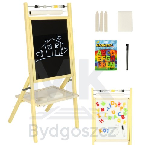 Tablica kredowa magnetyczna liczydło papier szara 46 x 43 x 89 cm