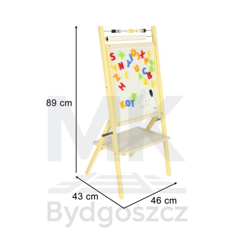 Tablica kredowa magnetyczna liczydło papier szara 46 x 43 x 89 cm