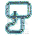 Tor samochodowy puzzle policja auto z napędem znaki drogowe ulica miasto 47 elementów