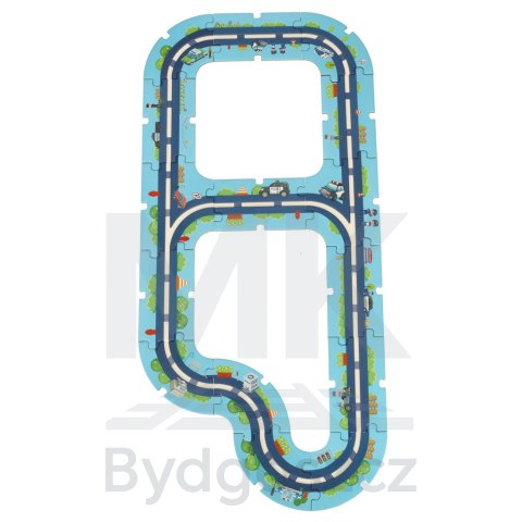 Tor samochodowy puzzle policja auto z napędem znaki drogowe ulica miasto 47 elementów Tor samochodowy puzzle policja auto z napędem znaki drogowe ulica miasto 47 elementów