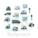 Tor samochodowy puzzle policja auto z napędem znaki drogowe ulica miasto 47 elementów