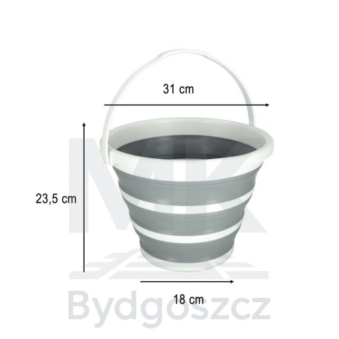 Wiadro silikonowe składane wiaderko uniwersalne wedkarskie turystyczne na pranie kemping z rączką 10l Wiadro silikonowe składane wiaderko uniwersalne wedkarskie turystyczne na pranie kemping z rączką 10l