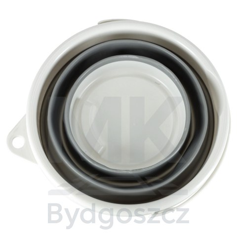 Wiadro silikonowe wiaderko składane uniwersalne z raczką kempingowe na grzyby ryby 10 L szary Wiadro silikonowe wiaderko składane uniwersalne z raczką kempingowe na grzyby ryby 10 L szary