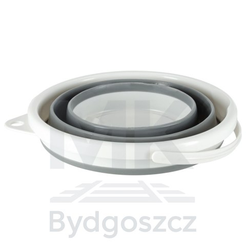 Wiadro silikonowe wiaderko składane uniwersalne z raczką kempingowe na grzyby ryby 10 L szary Wiadro silikonowe wiaderko składane uniwersalne z raczką kempingowe na grzyby ryby 10 L szary
