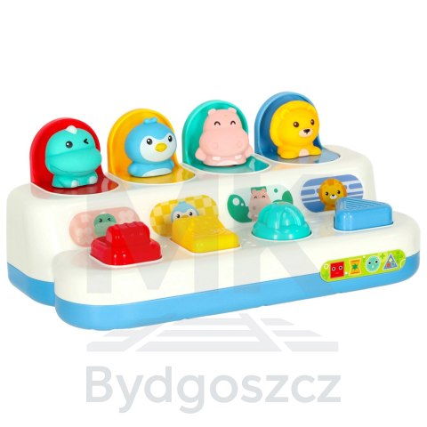 Gra zręcznościowa edukacyjna montessori wbijak wyskakujące zwierzątka POP-UP Gra zręcznościowa edukacyjna montessori wbijak wyskakujące zwierzątka POP-UP