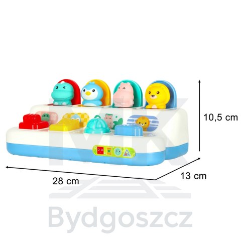 Gra zręcznościowa edukacyjna montessori wbijak wyskakujące zwierzątka POP-UP Gra zręcznościowa edukacyjna montessori wbijak wyskakujące zwierzątka POP-UP