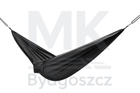 Hamak biwakowy turystyczny podróżny przenośny na biwak 260cm 120kg + pokrowiec czarny Hamak biwakowy turystyczny podróżny przenośny na biwak 260cm 120kg + pokrowiec czarny