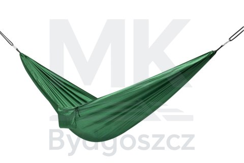 Hamak biwakowy turystyczny podróżny przenośny na biwak 260cm 120kg + pokrowiec zielony Hamak biwakowy turystyczny podróżny przenośny na biwak 260cm 120kg + pokrowiec zielony