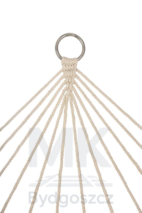 Hamak ogrodowy brazylijski boho siatka frędzle 200cm 150kg Ecru Hamak ogrodowy brazylijski boho siatka frędzle 200cm 150kg Ecru