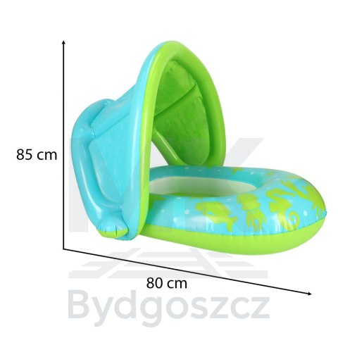 Kółko do pływania koło dmuchane dla niemowląt pontonik z daszkiem BESTWAY 34091 zielone Kółko do pływania koło dmuchane dla niemowląt pontonik z daszkiem BESTWAY 34091 zielone