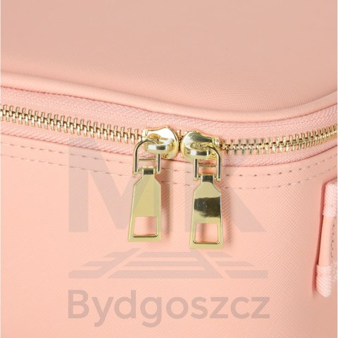 Kosmetyczka organizer na kosmetyki biżuterię kuferek z lusterkiem 10-krotne powiększenie różowy Kosmetyczka organizer na kosmetyki biżuterię kuferek z lusterkiem 10-krotne powiększenie różowy