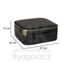 Kosmetyczka organizer na kosmetyki biżuterię kuferek z lusterkiem LED czarny
