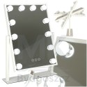 Lusterko do makijażu kosmetyczne podświetlane 12 LED Hollywood z 12 żarówkami USB 30 x 40 cm
