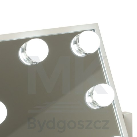 Lusterko do makijażu kosmetyczne podświetlane 12 LED Hollywood z 12 żarówkami USB 30 x 40 cm Lusterko do makijażu kosmetyczne podświetlane 12 LED Hollywood z 12 żarówkami USB 30 x 40 cm