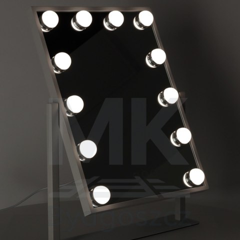 Lusterko do makijażu kosmetyczne podświetlane 12 LED Hollywood z 12 żarówkami USB 30 x 40 cm Lusterko do makijażu kosmetyczne podświetlane 12 LED Hollywood z 12 żarówkami USB 30 x 40 cm