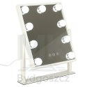 Lusterko do makijażu kosmetyczne podświetlane 9 LED Hollywood z 9 żarówkami USB 25 x 30 cm