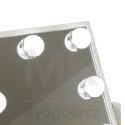 Lusterko do makijażu kosmetyczne podświetlane 9 LED Hollywood z 9 żarówkami USB 25 x 30 cm
