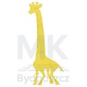 Miarka wzrostu drewniana żyrafa 125 cm żółta