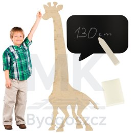 Miarka wzrostu drewniana żyrafa 125 cm