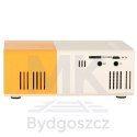 Mini projektor rzutnik przenośny LED TFT LCD 1920x1080 24-60" USB HDMI 12V biało-pomarańczowy