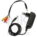 Mini projektor rzutnik przenośny LED TFT LCD 1920x1080 24-60" USB HDMI 12V biało-pomarańczowy