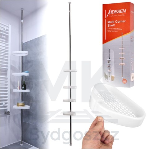 Półka łazienkowa narożna teleskopowa pod prysznic 320 cm Półka łazienkowa narożna teleskopowa pod prysznic 320 cm