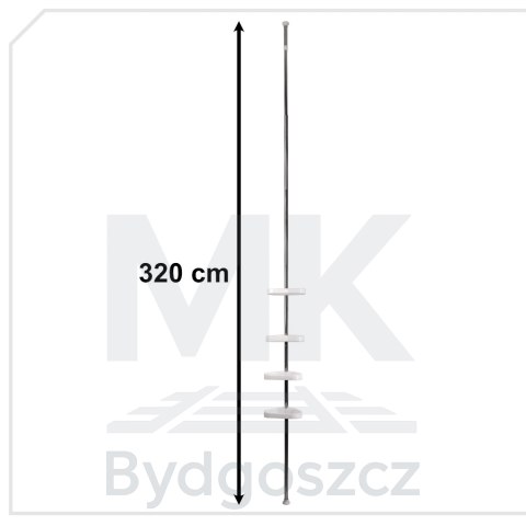 Półka łazienkowa narożna teleskopowa pod prysznic 320 cm Półka łazienkowa narożna teleskopowa pod prysznic 320 cm