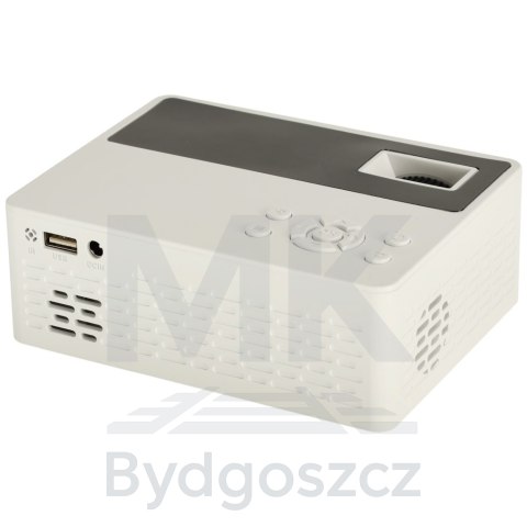 Projektor rzutnik przenośny LED TFT LCD 16:9 1920x1080 USB 20W biały Projektor rzutnik przenośny LED TFT LCD 16:9 1920x1080 USB 20W biały
