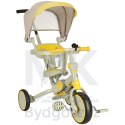 Rowerek trójkołowy TRIKE FIX V4 rower spacerówka rowerek biegowy 6w1 szary żółty