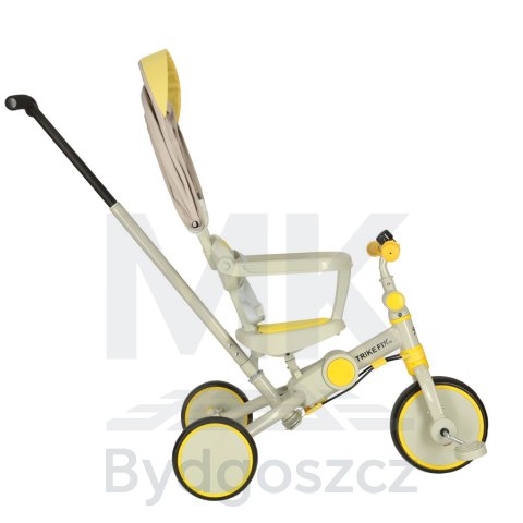Rowerek trójkołowy TRIKE FIX V4 rower spacerówka rowerek biegowy 6w1 szary żółty Rowerek trójkołowy TRIKE FIX V4 rower spacerówka rowerek biegowy 6w1 szary żółty