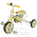 Rowerek trójkołowy TRIKE FIX V4 rower spacerówka rowerek biegowy 6w1 szary żółty