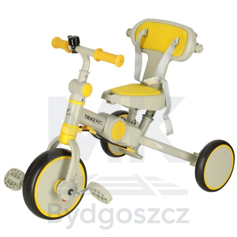 Rowerek trójkołowy TRIKE FIX V4 rower spacerówka rowerek biegowy 6w1 szary żółty Rowerek trójkołowy TRIKE FIX V4 rower spacerówka rowerek biegowy 6w1 szary żółty