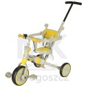 Rowerek trójkołowy TRIKE FIX V4 rower spacerówka rowerek biegowy 6w1 szary żółty