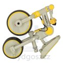Rowerek trójkołowy TRIKE FIX V4 rower spacerówka rowerek biegowy 6w1 szary żółty