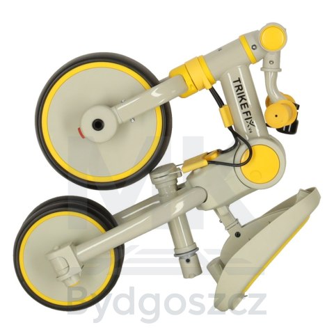 Rowerek trójkołowy TRIKE FIX V4 rower spacerówka rowerek biegowy 6w1 szary żółty Rowerek trójkołowy TRIKE FIX V4 rower spacerówka rowerek biegowy 6w1 szary żółty