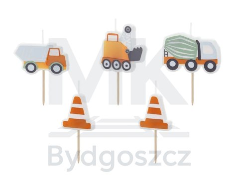Świeczki urodzinowe Roboty Drogowe 4,5-5cm 3 szt.